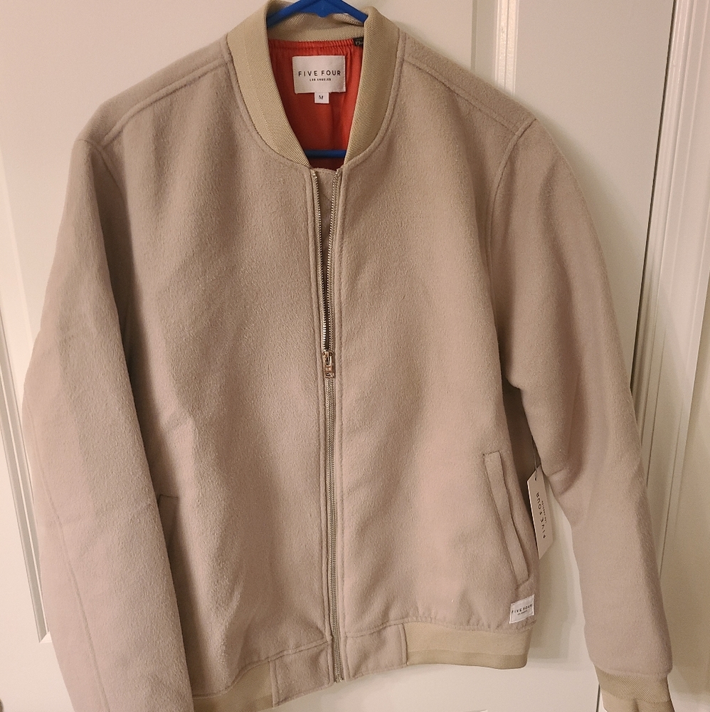 Chamonix Beige Bomber Jacket